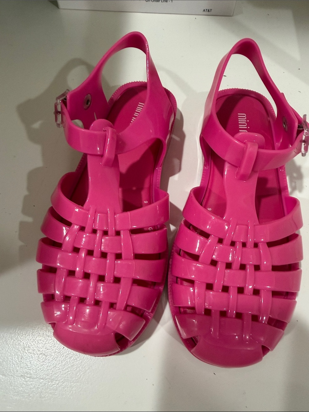 Mini Melissa Hot Pink Jelly Fisherman Sandals